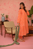 GBD-02962 | Orange & Multicolor | Casual Plus 3 Piece Suit | Cotton Jacquard