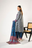 Women winter clothes | Blue & Multicolor | Casual 3 Piece Suit | Cotton Khaddar Printed | LAD-03198