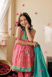 KBD-02978 | Shocking Pink & Gold | Casual Plus 3 Piece Suit | Cotton Dobby Gold Print