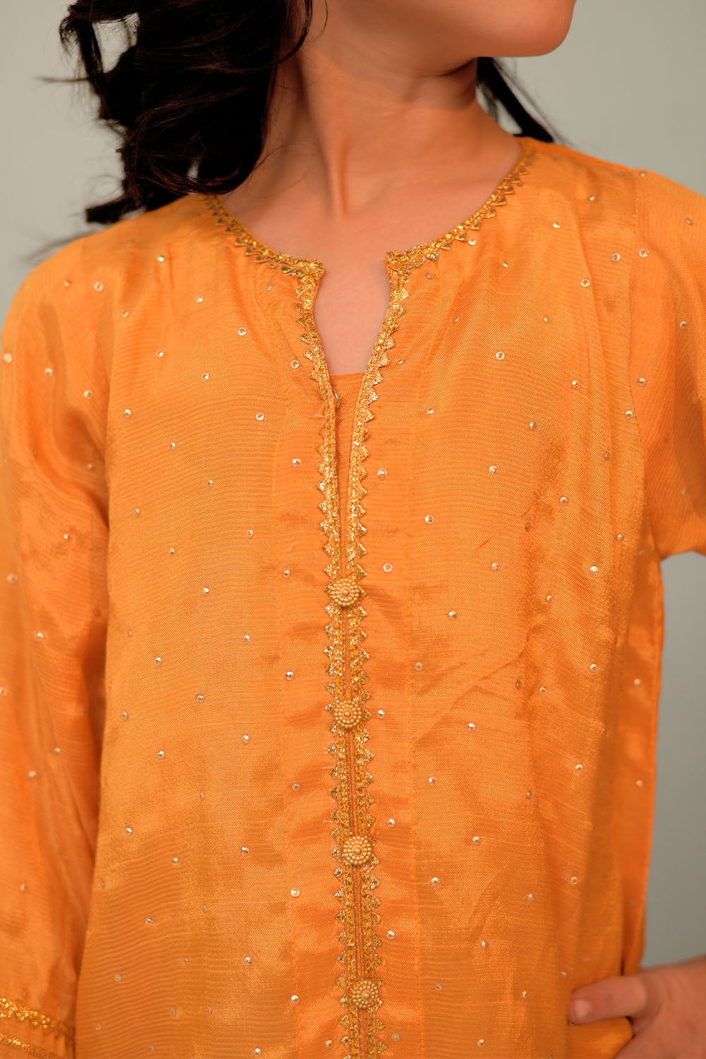 KDD-02949 | Yellow & Gold | Formal 3 Piece Suit | Viscose Raw Silk