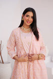 LBD-02906 | Pink & Gold | Casual Plus 3 Piece Suit | Cotton Jacquard