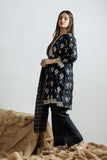 GAD-03160 | Black & Fawn | Casual 3 Piece Suit | Cotton Lawn Printed