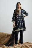 GAD-03160 | Black & Fawn | Casual 3 Piece Suit | Cotton Lawn Printed