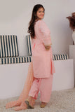 GBD-02976 | Peach & Gold | Casual Plus 3 Piece Suit | Cotton Dobby
