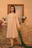 GBD-02942 | Fawn & Multicolor | Casual Plus 3 Piece Suit | Cotton Jacquard
