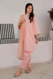 GBD-02976 | Peach & Gold | Casual Plus 3 Piece Suit | Cotton Dobby
