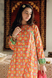 GBD-02983 | Multicolor & Gold | Casual Plus 3 Piece Suit | Cotton Gold Printed