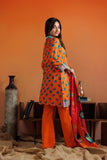 GAD-03079 | Orange & Muliticolor | Casual 3 Piece Suit | Cotton Lawn Printed