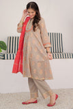 GBD-02927 | Beige & Multicolor | Casual Plus 3 Piece Suit | Cotton Jacquard
