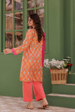 GAD-03044 | Peach & Multicolor | Casual 3 Piece Suit | Cotton Lawn Printed