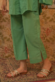 GAD-02796 | Green | Casual 3 Piece Suit | Cotton Dobby Self