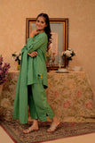 GAD-02796 | Green | Casual 3 Piece Suit | Cotton Dobby Self