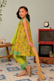 KBD-02956 | Parrot Green & Multicolor | Casual Plus 3 Piece Suit | Cotton Gold Lawn Print
