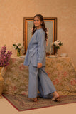 GAD-02961 | Light Blue | Casual 3 Piece Suit | Cotton  Basic Dobby