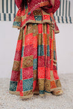 KDD-02873 | Multicolor & Gold | Formal 3 Piece Suit | Tasar Silk