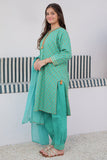 GAD-02928 | Sea Green & Orange | Casual 3 Piece Suit | Cotton Jacquard