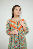 GAA-02625 | Green & Multicolor | Casual Kurta | Cotton  Lawn Printed