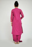 LAD-02658 | Magenta | Casual 3 Piece Suit  | Cotton Cambric
