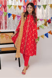 GBD-02604 | Red & Gold | Casual Plus 3 Piece Suit  | Viscose Cotton Dobby Jacquard