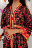 GBD-02557 | Black & Multicolor | Casual Plus 3 Piece Suit  | Cotton Gold Print Lawn