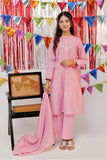GBD-02603 | Pink & Silver | Casual Plus 3 Piece Suit  | Cotton Dobby Jacquard