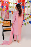 GBD-02603 | Pink & Silver | Casual Plus 3 Piece Suit  | Cotton Dobby Jacquard