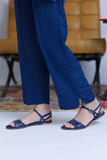 GAD-02832 | Blue & Multicolor | Casual 3 Piece Suit | Karandi Fabric Dobby Jacquard