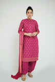 LAD-02658 | Magenta | Casual 3 Piece Suit  | Cotton Cambric