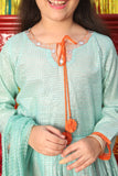 Formal 3 Piece Suit | Pure Banarsi  Viscose Checks | Sea Green & Orange | KDD-01812
