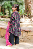 Casual Plus 3 Piece Suit | Cotton Gold Printed & Paist Lawn | Black & Multicolor | KBD-02022