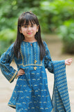 Casual Plus 3 Piece Suit | Cotton  Jacquard Dobby | Blue & Multicolor | KBD-02038