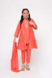 Kids Winter dress | Grey & White | Casual 2 Piece Suit |  Denim Jacquard | KAC-03669