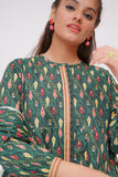 Girls Winter Dress | Bottle Green & Multicolor | Casual 3 Piece Suit  | Cotton Khaddar Printed | GAD-03648
