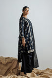 LAD-03122 | Black & Fawn | Casual 3 Piece Suit | Cotton Printed Lawn
