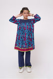 Kids Winter dress | Blue & Multicolor | Casual 3 Piece Suit | Cotton Khaddar Printed | KAD-03644
