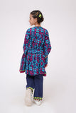 Kids Winter dress | Blue & Multicolor | Casual 3 Piece Suit | Cotton Khaddar Printed | KAD-03644