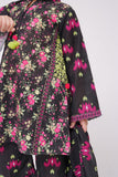 Kids Winter dress | Black & Multicolor | Casual 3 Piece Suit | Cotton Khaddar Printed | KAD-03629