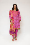 Women Casual Dress | Purple & Multicolor | Casual 3 Piece Suit | Cotton Lawn Printed | LAD-03436