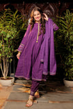 GBD-02602 | Purple & Gold | Casual Plus 3 Piece Suit  | Cotton Dobby Jacquard