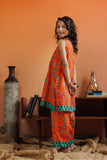 KAC-03171 | Orange & Multicolor | Casual 2 Piece Suit | Cotton Lawn Printed