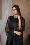 Women formal dress | Black  & Multicolor | Formal 3 Piece Suit | Banarsi Organza Plain Nylon | LDD-03092