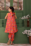 KAC-03085 | Peach & Multicolor | Casual 2 Piece Suit | Cotton Lawn Printed