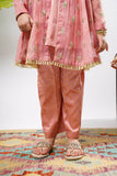 Kids formal clothes | Tea Pink & Gold | Formal 3 Piece Suit | Banarsi Masuri | KDD-03159