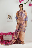 LAD-03100 | Peach & Multicolor | Casual 3 Piece Suit | Cotton Lawn Printed
