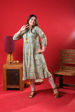 Girls Eid Dress | Sea Green & Multicolor | Casual Kurta  | Cotton Lawn Printed | GAA-03272