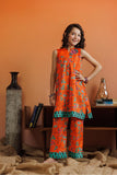 KAC-03171 | Orange & Multicolor | Casual 2 Piece Suit | Cotton Lawn Printed