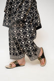 Kids Casual Dress | Black & Fawn | Casual 3 Piece Suit | Cotton Lawn Printed | KAD-03497