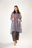 Women winter clothes | Grey & Multicolor | Casual 3 Piece Suit | Cotton Khaddar Printed | LAD-03196