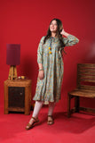 Girls Eid Dress | Sea Green & Multicolor | Casual Kurta  | Cotton Lawn Printed | GAA-03272