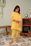 Kids winter clothes | Yellow | Casual 3 Piece Suit | Cotton Self Dobby | KAD-02910